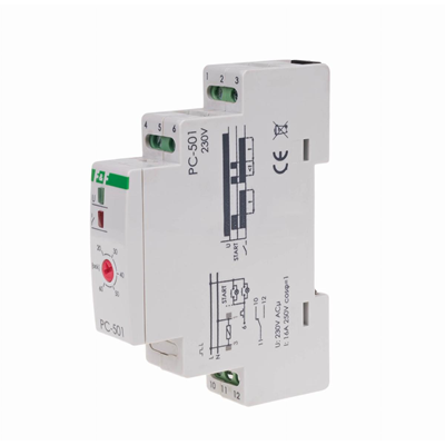 Time relay 230V AC 16A contacts: 1NO/NC