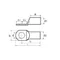 Tinned copper tubular ring terminal 70mm² for M10 screw 10 pcs.