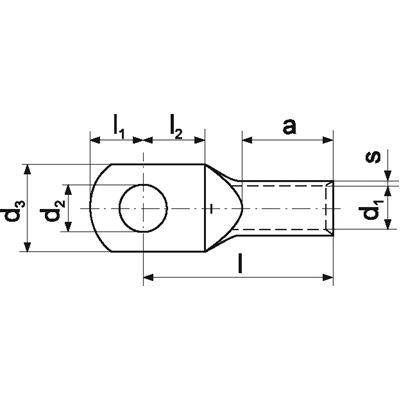 Tinned tubular terminal KCR 8-35 20pcs