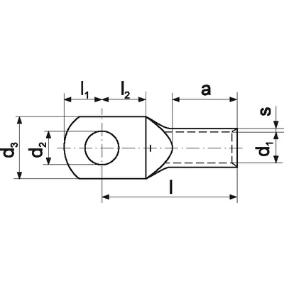 Tinned tubular terminal KCR 8-35 20pcs