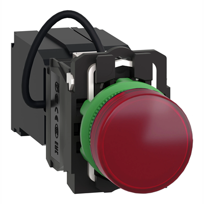 Tipica lampada di segnalazione in plastica a LED rosso 400V