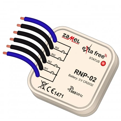 Tipo di trasmettitore radio da incasso a 4 canali: RNP-02