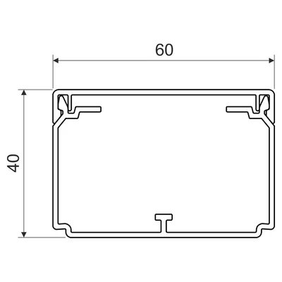 Tira LH 60X40 FD Negra (2m/16m)