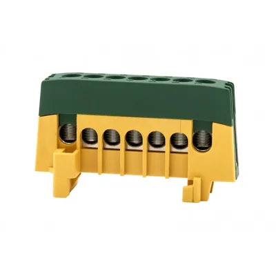 Tira protectora ZPI de 7 módulos (7x16 mm²) - amarillo/verde IP20