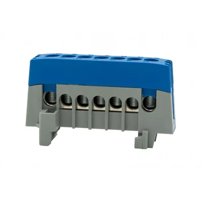 Tira protectora ZPI de 7 módulos, 7x16mm2 - azul, IP20