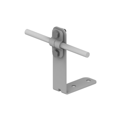 Tirador angular con tornillo H=10 cm, galvanizado en caliente