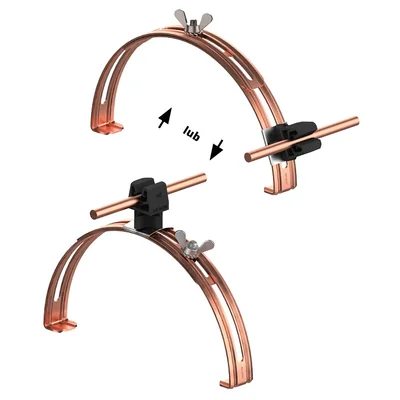 Tirador para cumbrera, pestillo extensible, altura 3,5 cm, negro cobre