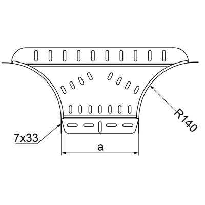 TKDJ100H110 Přídavný T-kus, tloušťka plechu - 1 mm