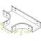 TKZP400H100 T-piece for channel, sheet thickness - 1.50 mm