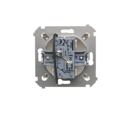 Tlačítko rolety pro ovládání rolety z více míst (modul) 10A 250V šroubové svorky zlaté (metalické)