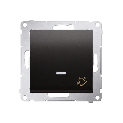 tlačítko "zvonek" s LED podsvícením (modul) 10A 230V rychlospojky antracit (metalický)