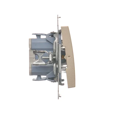 tlačítko "zvonek" s LED podsvícením (modul) 10A 230V rychlospojky zlaté (metalické)