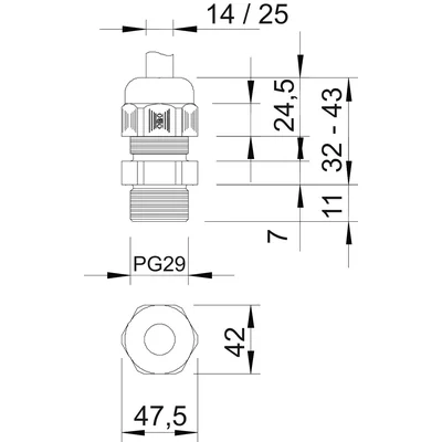 Tlumivky OBO V-TEC PG29 LGR, ŠEDÁ.