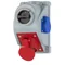 Toma con interruptor "COMBO-POL" IP44 32A 400V 3P+Z toma 230V, apagado 0-1
