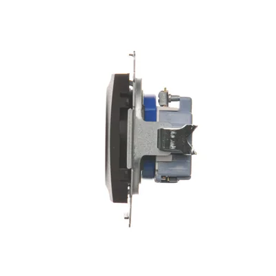 Toma DATOS con llave de autorización (módulo) 230V, marrón metalizado mate
