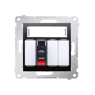 Toma de altavoz de 1 vía con campo rotulado (módulo) antracita (metálico)