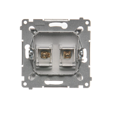 Toma de altavoz individual (módulo), plata metalizada