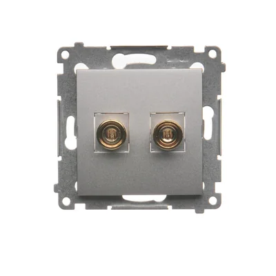 Toma de altavoz individual (módulo), plata metalizada