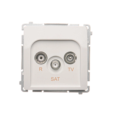 Toma de antena de bucle SIMON BASIC RD/TV/SAT, blanco