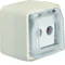 Toma de antena de bucle W.1 R+TV 10dB con tapa, completa IP55, blanca