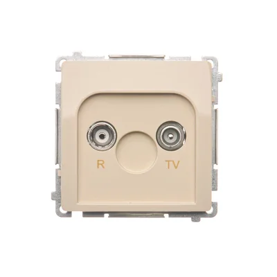 Toma de antena final R-TV, separada (módulo), beige