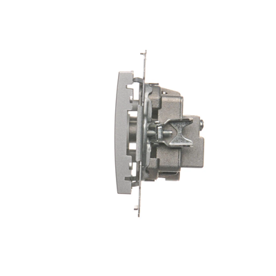 Toma de antena pasante R-TV (módulo), atenuación TV y R 10dB, plateado (metálico)