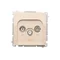 Toma de antena pasante SIMON BASIC RD/TV/SAT beige