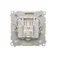 Toma de antena satélite de doble terminal SAT-SAT-RTV (módulo) beige