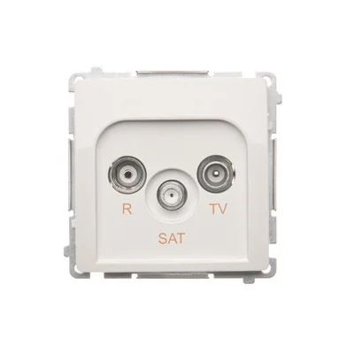 Toma de antena SIMON BASIC RD/TV/SAT, blanca