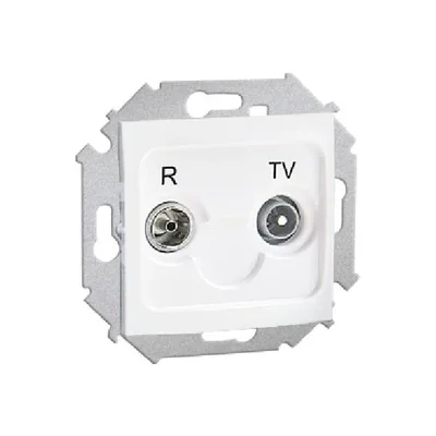 Toma de antena terminal SIMON 15 R-TV, separada, blanca