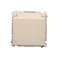 Toma de corriente con conexión a tierra (módulo), con interruptores de paso de corriente, resistente a salpicaduras IP44, 16 A, 250 V, terminales de tornillo, beige