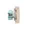 Toma de corriente con conexión a tierra (módulo), con interruptores de paso de corriente, resistente a salpicaduras IP44, 16 A, 250 V, terminales de tornillo, beige