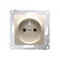 Toma de corriente con puesta a tierra y persianas (módulo) 16A 250V conectores rápidos dorado (metálico)