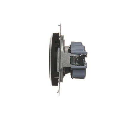 Toma de corriente con puesta a tierra y persianas (módulo) 230V, conectores rápidos, bronce mate, metálico