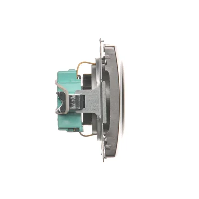 Toma de corriente con toma de tierra Schuko (módulo), 230V, acero inoxidable metálico