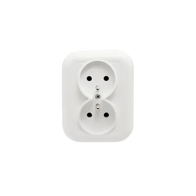 Toma de corriente doble NT-6F - Ventilador - n/t 2x2p+Z 16A, 250V; blanca