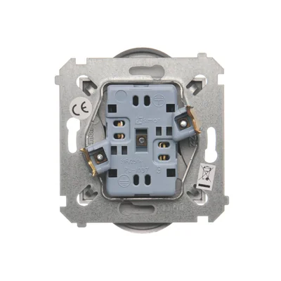 Toma de corriente doble sin toma de tierra con persianas (módulo) 16A 250V plata (metálica)