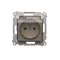 Toma de corriente para versión IP44 con persiana. para múltiples cuadros (módulo) 16A 250V trampilla trans. crema