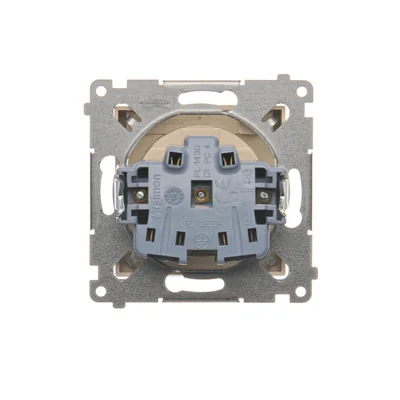 Toma de corriente para versión IP44 con persiana. para múltiples cuadros (módulo) 16A 250V trampilla trans. crema