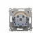 Toma de corriente para versión IP44 con persiana. para múltiples cuadros (módulo) 16A 250V trampilla trans. crema