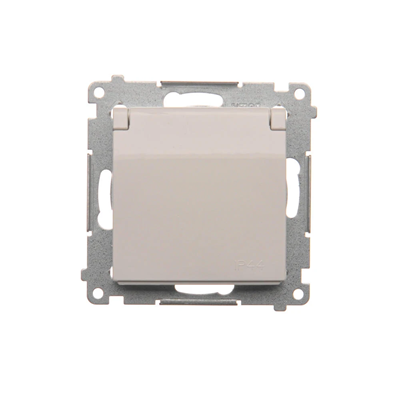 Toma de corriente para versión IP44 con persianas para múltiples marcos (módulo) 16A 250V blanco