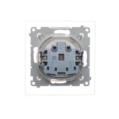 Toma de corriente para versión IP44 con persianas y junta marco (módulo) 16A 250V blanco