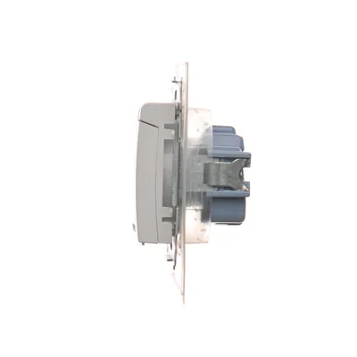 Toma de corriente para versión IP44 con persianas y junta marco (módulo) 16A 250V blanco