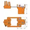 Toma de corriente tripolar 1,5 mm² 2xL, 1xPE naranja