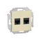 Toma de ordenador doble RJ45, categoría 6 (módulo) beige