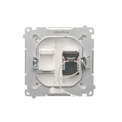 Toma de ordenador individual RJ45 cat.6 con guardapolvo (módulo) blanco