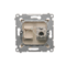 Toma de ordenador individual RJ45 categoría 6, apantallada, con cubierta antipolvo (módulo) color crema