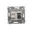 Toma de ordenador individual RJ45 categoría 6 con guardapolvo (módulo) blanco