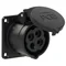 Toma de panel recta 16A 3P+Z 500V 50/60Hz 7h IP44, brida 70X70, distancia entre tornillos 56X56