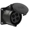 Toma de panel recta 32A 3P+Z 400V 50/60Hz 7h IP44, brida 70X70, distancia entre tornillos 56X56